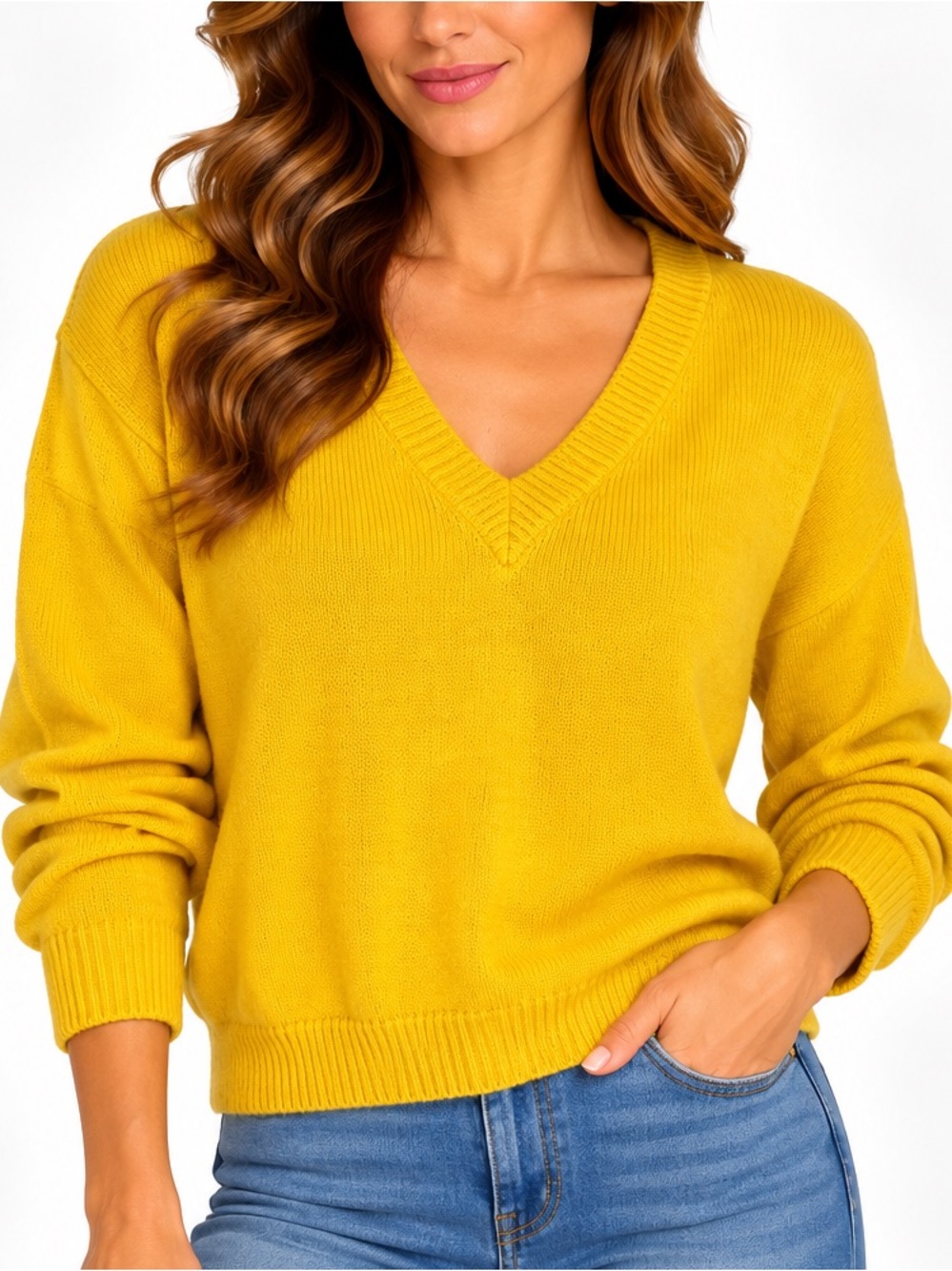 Vintage‎ Acrylic V-Neck Sweater